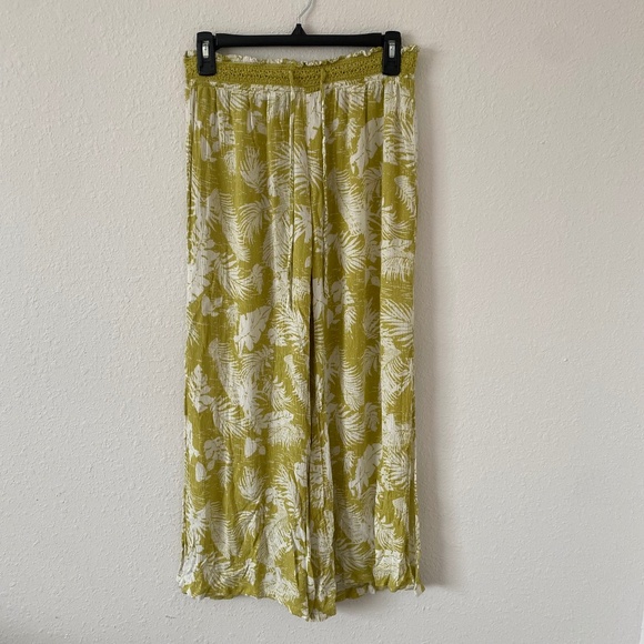 🌴🍹TROPICAL VIBES ONLY ☀️🌴 Mudd Women's/Junior's Green Wide Split Leg Pant - Picture 1 of 9